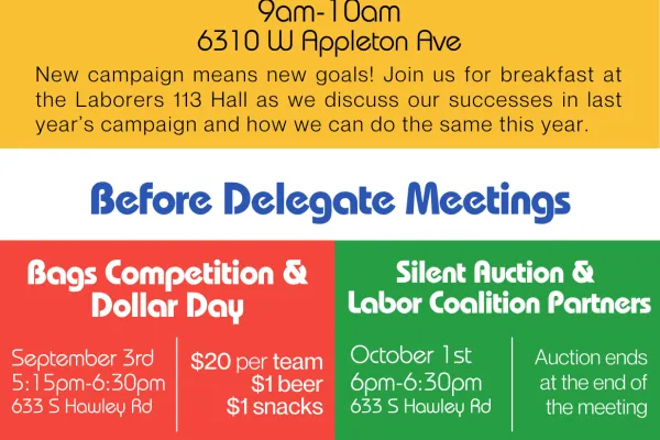 Calendar of events