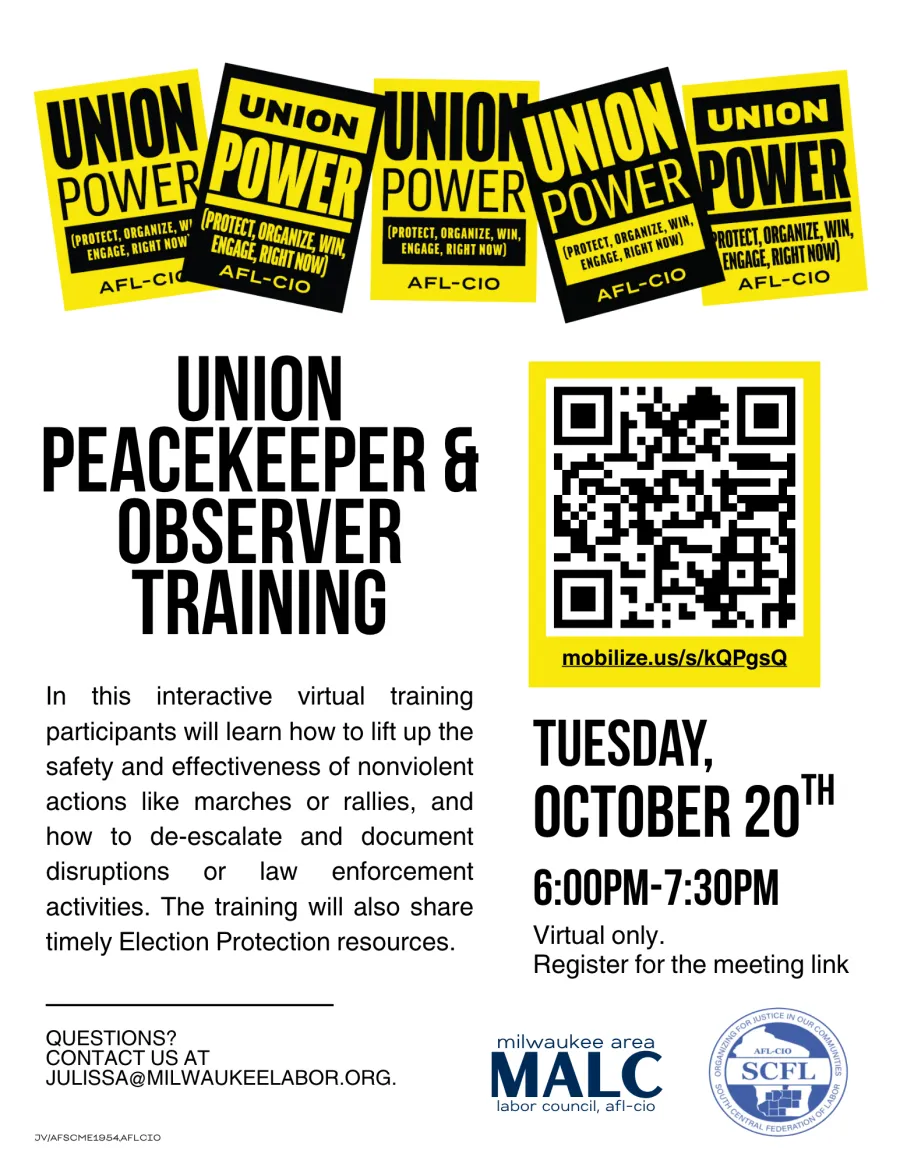 Union Peacekeeper event on 10/20