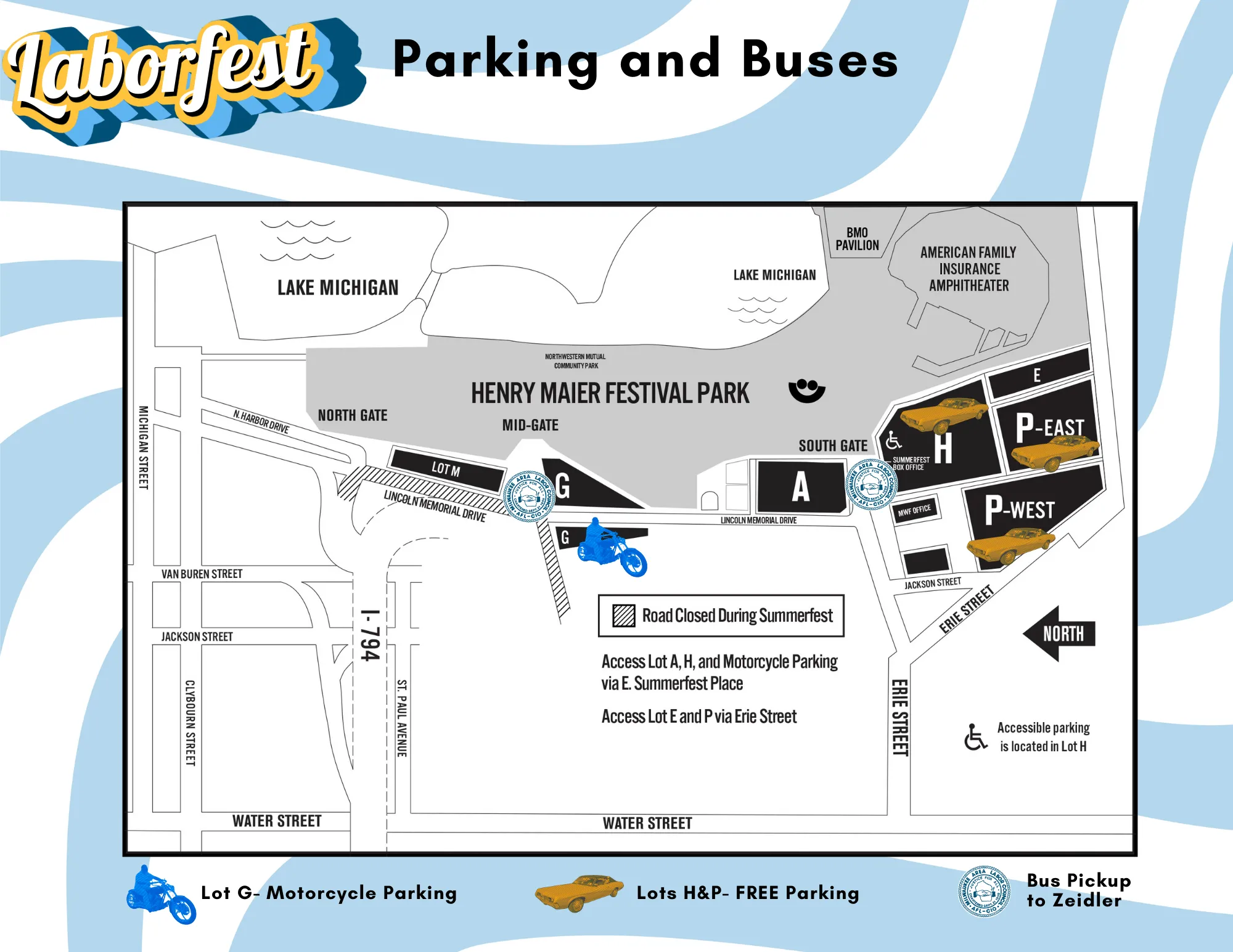 parking and buses