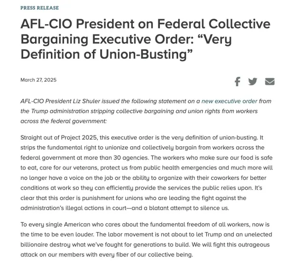 Shuler Statement on Fed Collective Bargaining