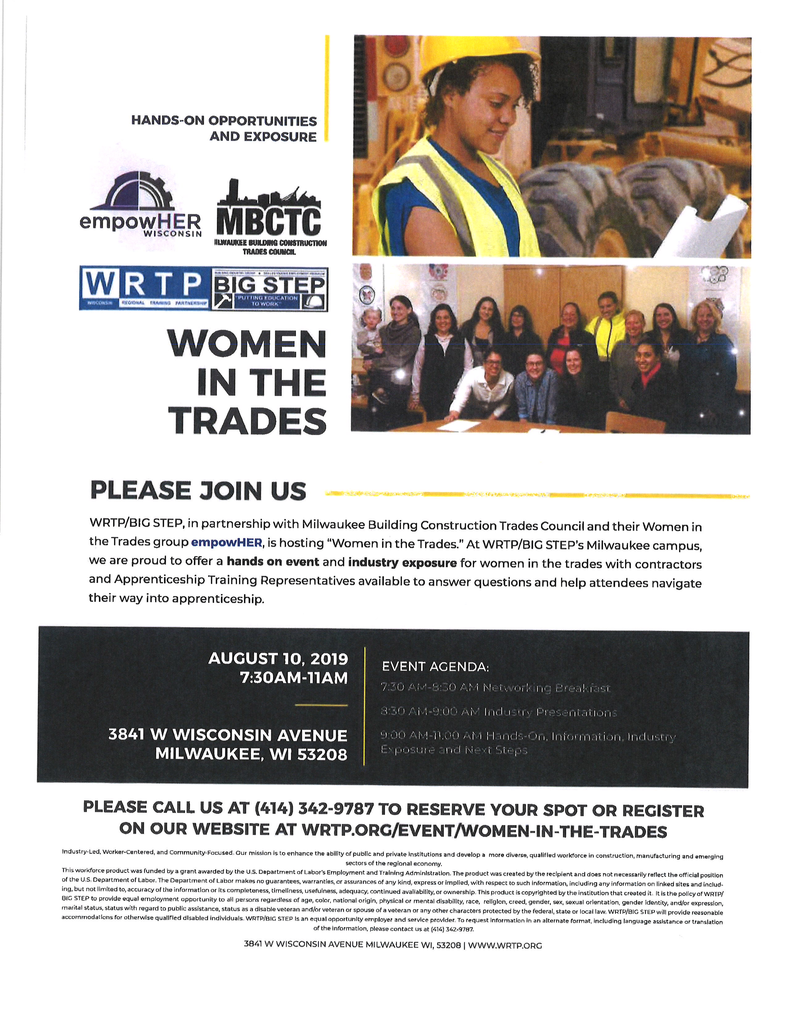 Women in the Trades- August 10