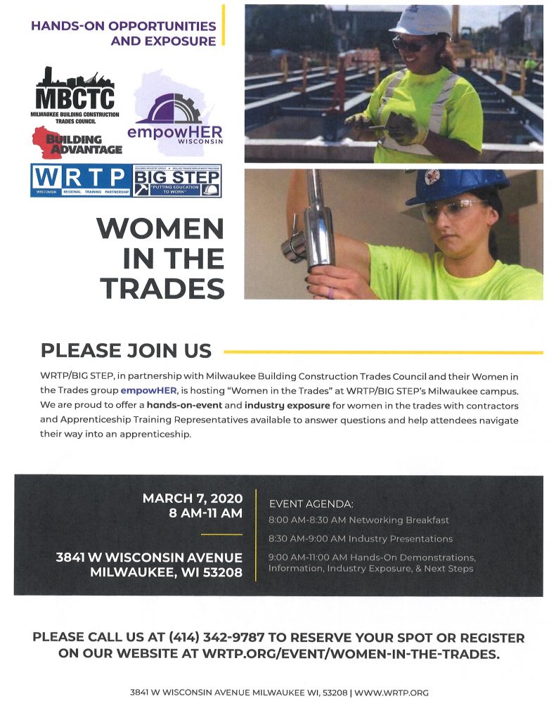 WRTP/BIG STEP Women in the Trades Event