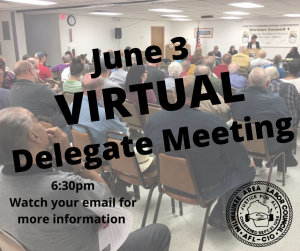 June 3 VIRTUAL Delegate Meeting