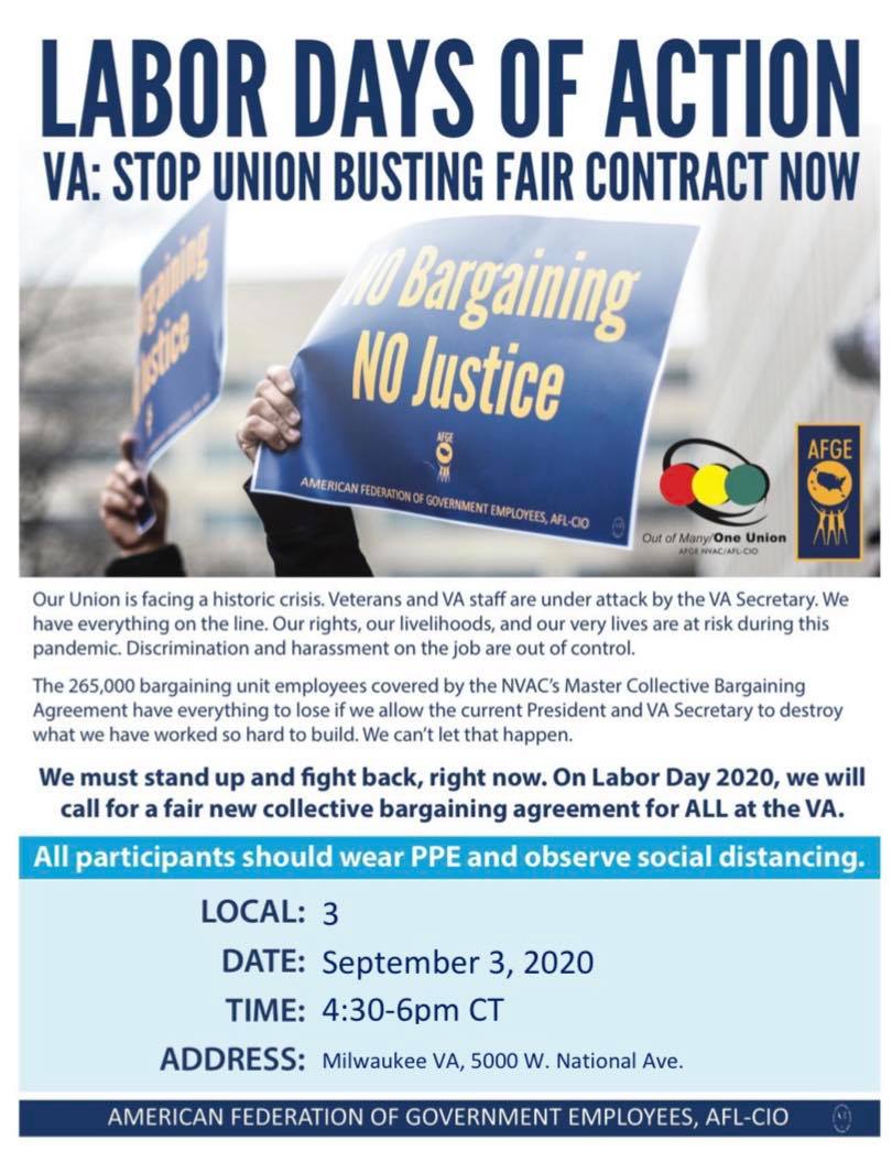 Labor Days of Action- Stop Union Busting at the VA