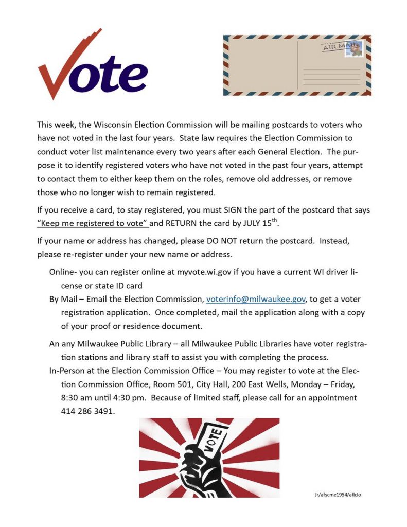 Keep Your Voter Registration Current