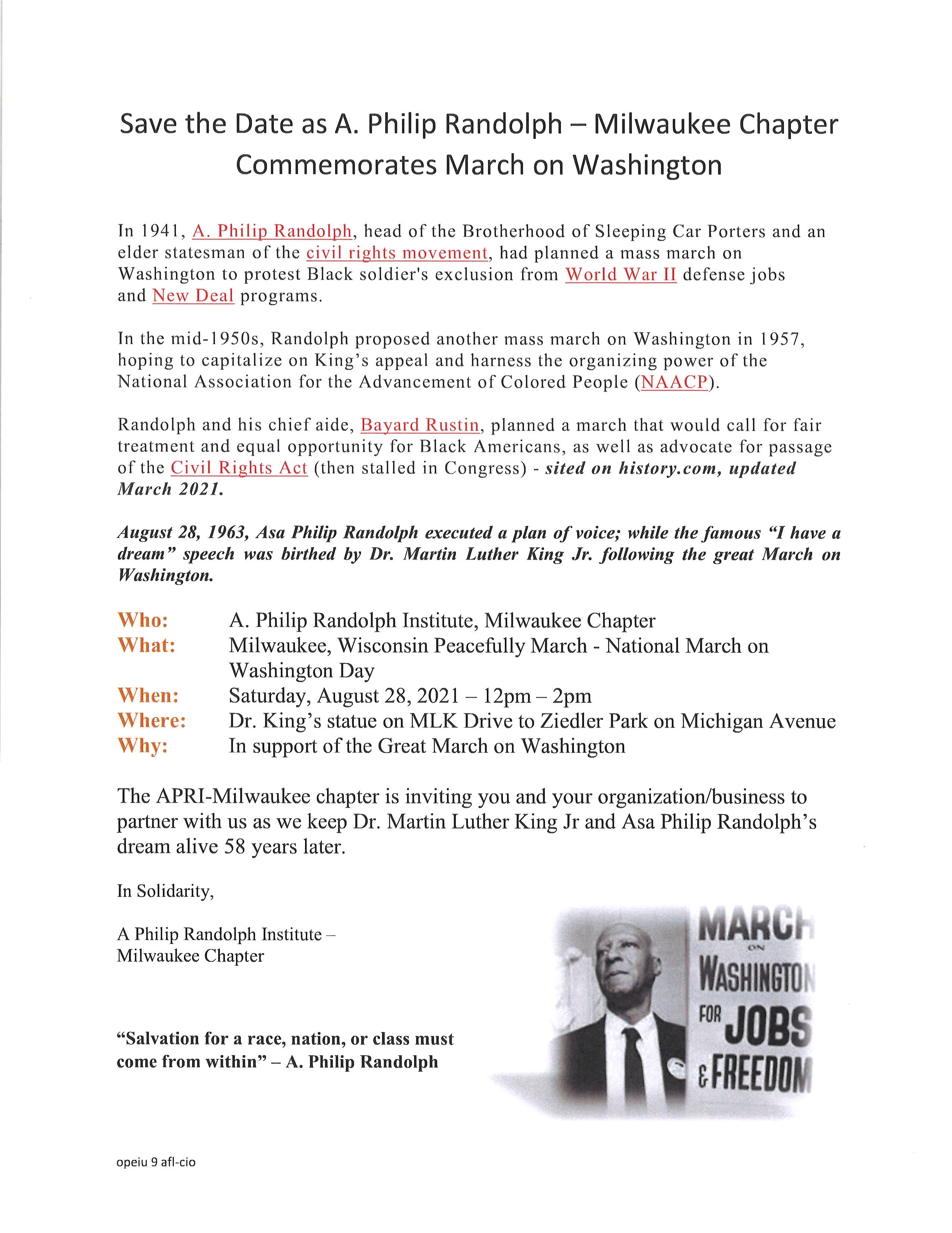 APRI Commemorates March on Washington
