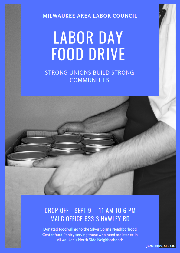 Labor Day Food Drive- Strong Unions Build Strong Communities