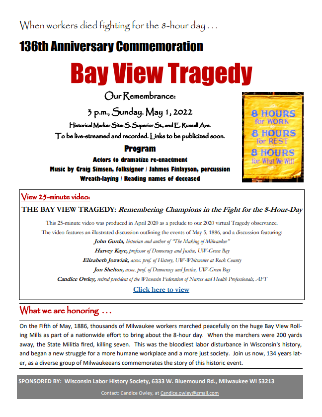136th Anniversary Commemoration of the Bay View Tragedy