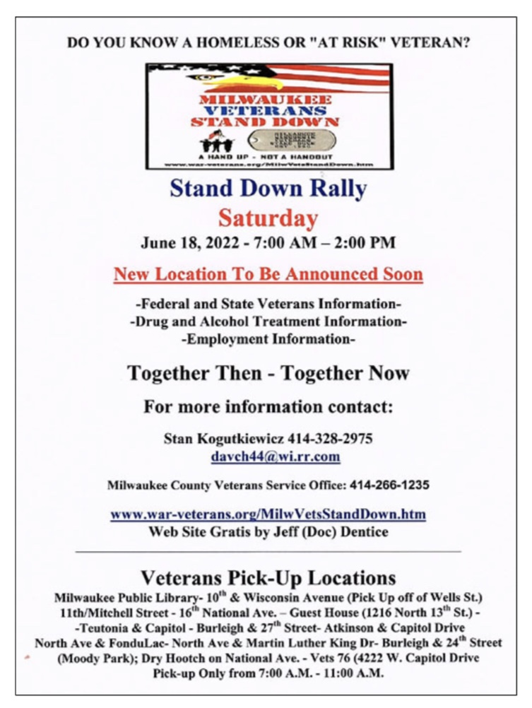 Milwaukee Veterans Stand Down Rally