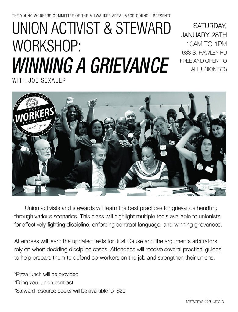 Winning a Grievance – a Union Activist & Steward Workshop