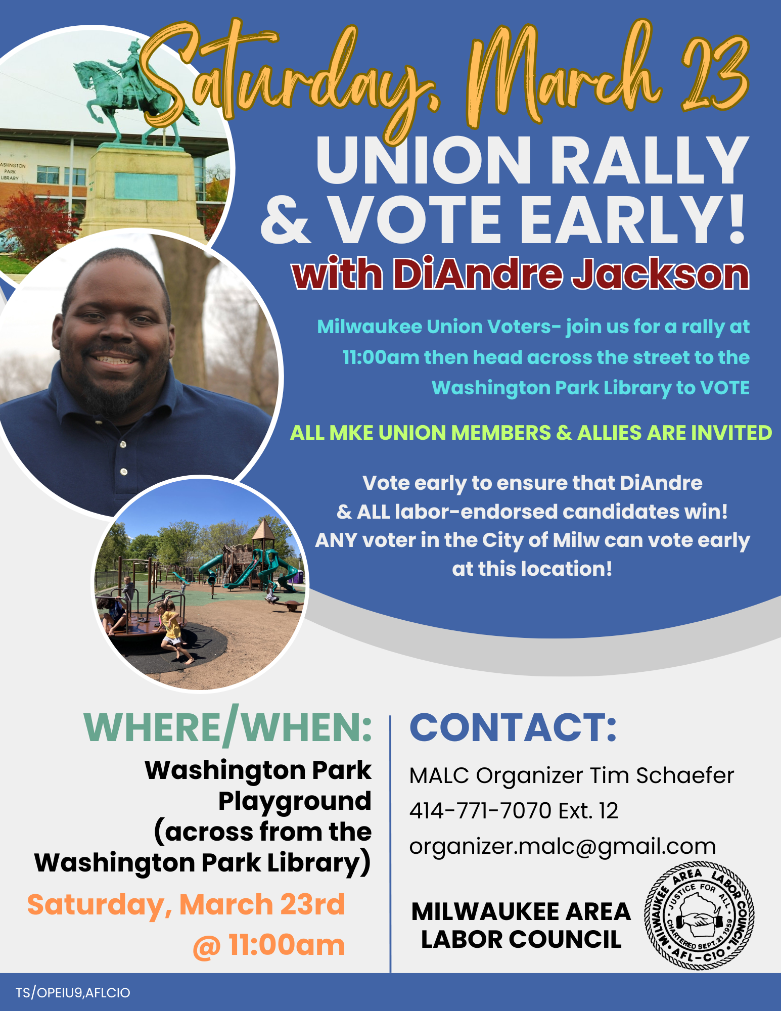 Early Vote Rally for Union Candidate DiAndre Jackson